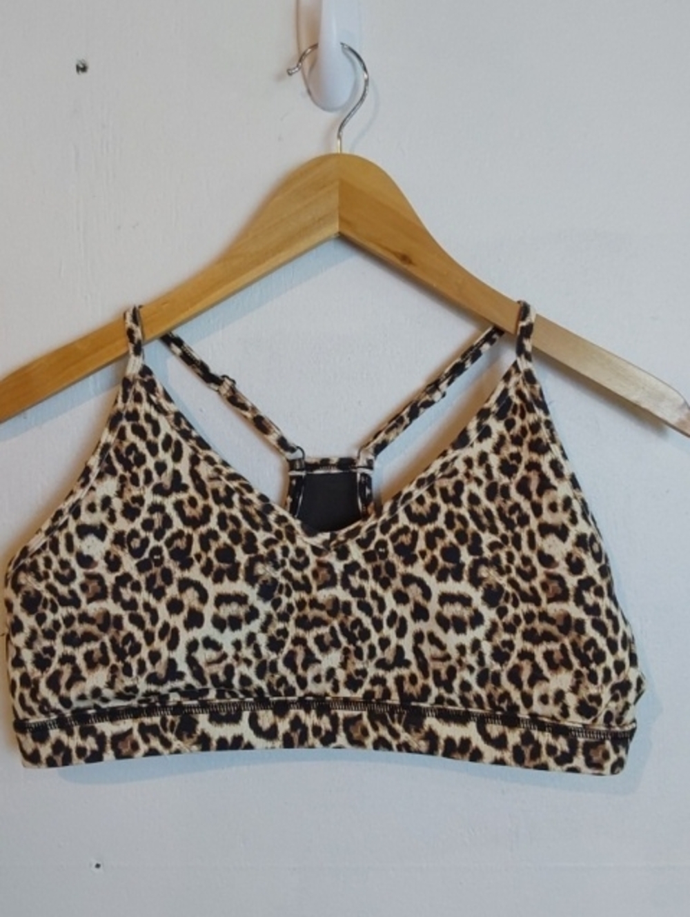 Zyia Active| Leopard Print Sports Bra Mesh Racer Back NO Pads Adj.Straps Sz.XXL